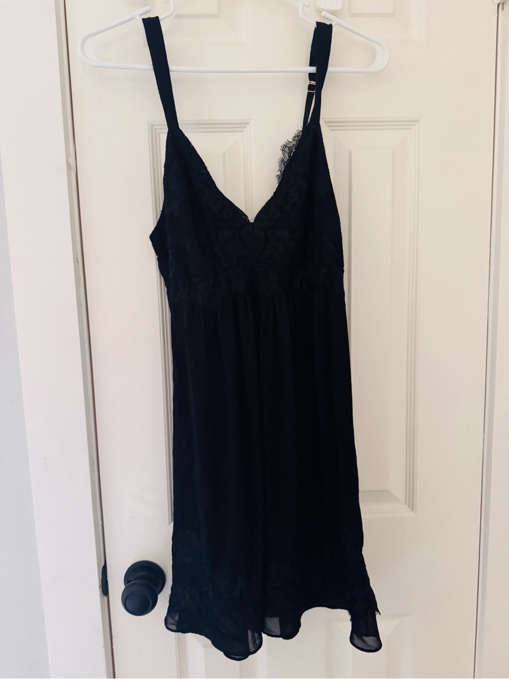 Soma Black Lace-Trim Sleep Chemise - Women Intimates